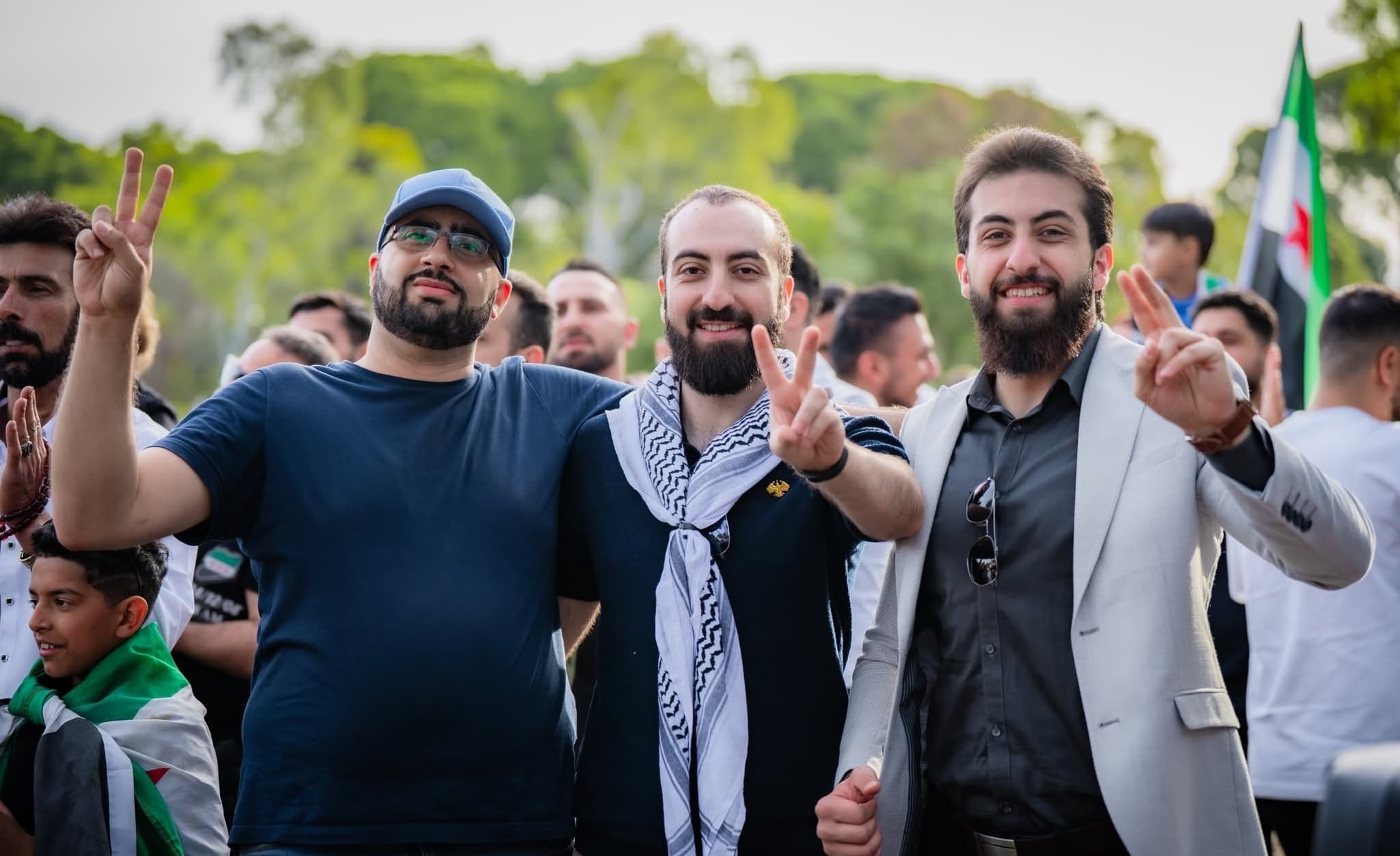 Celebrating together at a community gathering